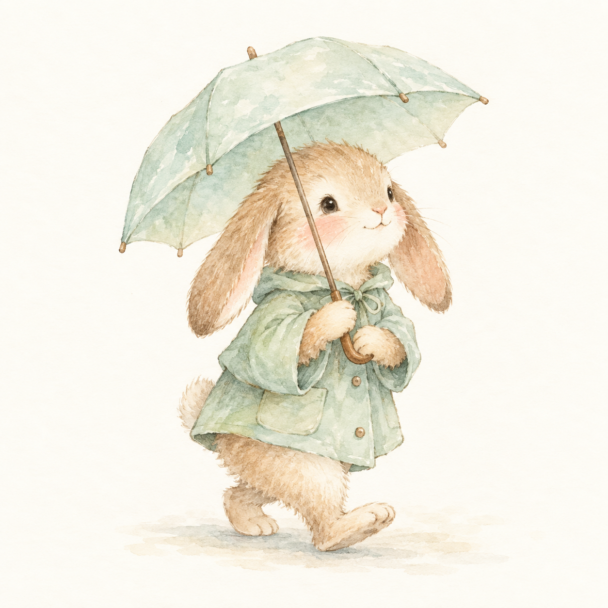 慎重に進むうさぎのオリジナルキャラクター